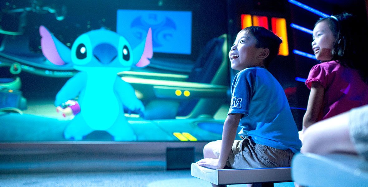 Child watching Stitch